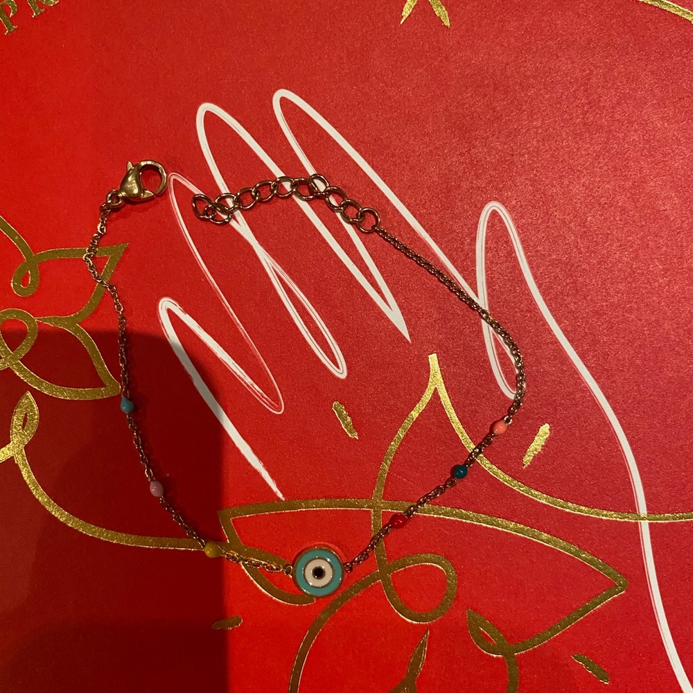 Rose Gold Evil Eye Bracelet from Greece